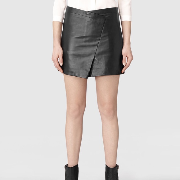 Allsaints Leather Mini Skirt - Picture 1 of 4